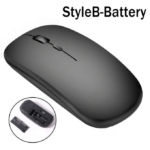 Souris Bluetooth – Sans récepteur – Silencieuse – 1600 DPI – Rechargeable / Pile – Compatible PC, Mac, Tablet – Image 3