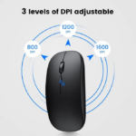 Souris Bluetooth – Sans récepteur – Silencieuse – 1600 DPI – Rechargeable / Pile – Compatible PC, Mac, Tablet – Image 2