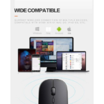 Souris Bluetooth – Sans récepteur – Silencieuse – 1600 DPI – Rechargeable / Pile – Compatible PC, Mac, Tablet – Image 4