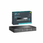 Switch TP-Link 24 ports Gigabit / Fast Ethernet – Rackable 19 pouces – Haut débit